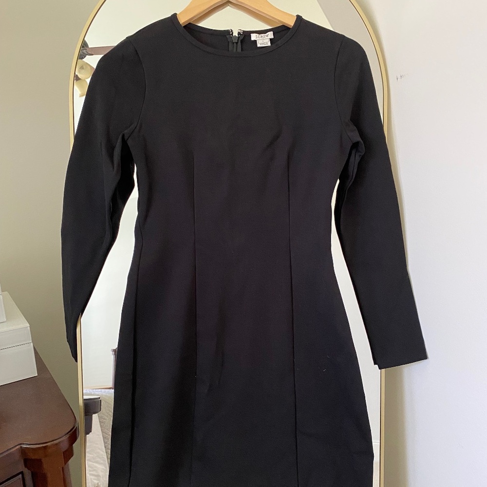 J. Crew Black Midi Dress, Size 0
